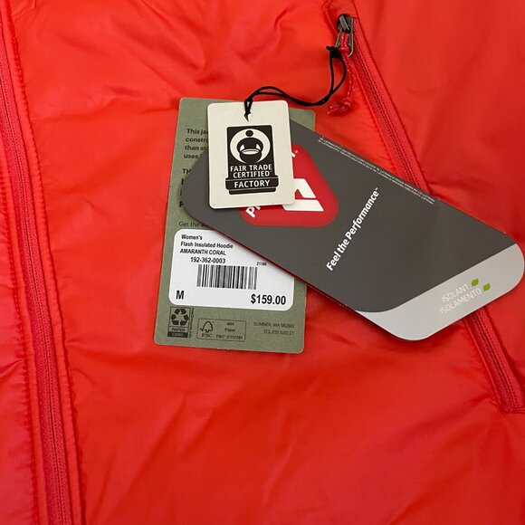 Women's REI Flash Insulated Hybrid Jacket, Medium, Coral color, NWT - Picture 7 of 10